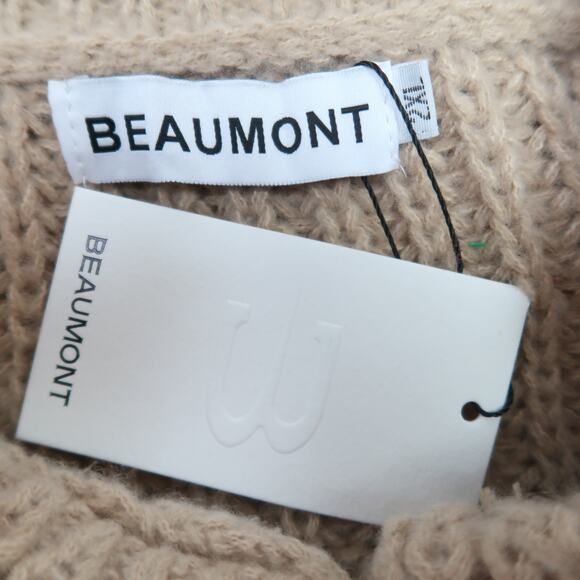 Beaumont Soho Cardigan Sweater Tan Chunky Collar Wool Blend 2X NWT - Picture 6 of 6